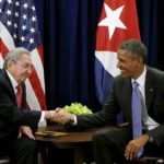 Obama meets Raul Castro at the United Nations  in New York