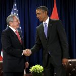 Obama meets Raul Castro at the United Nations in New York