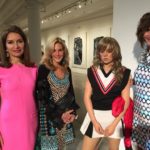 Jean Shafiroff (in pink Courreges dress) with friends Randi Schatz, President AVENUE Magazine and Lee Fryd at Gagosian Gallery Opening on December 1.