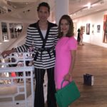 Jean Shafiroff and friend, DiMondo at Gagosian Gallery (on left in Black and white jacket)