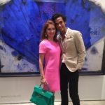 Jean Shafiroff and friend attending Art Miami.