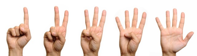 1-2-3-4-5-fingers five fingers