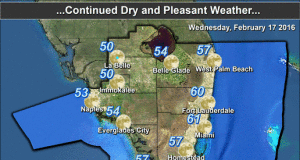 Quiet and seasonable Wednesday