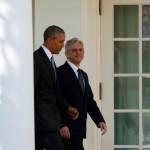 U.S. President Obama arrives with Judge Garland prior to Supreme Court nominee announcement at the White House in Washington
