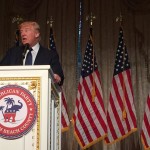 Donald Trump addressing Republican Party of Palm Beach County Lincoln Day Dinner attendees