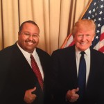 Palm Beach County Republican Party Chairman Michael Barnett with Donald Trump