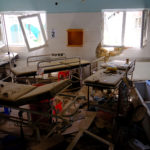 Hospital beds lay in the Medecins Sans Frontieres hospital in Kunduz, Afghanistan