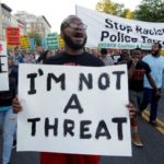 Demonstrators with Black Lives Matter march during a protest in Washington