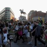 Demonstrators with Black Lives Matter march during a protest in Washington
