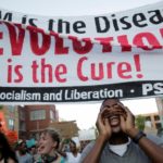 Demonstrators with Black Lives Matter march during a protest in Washington