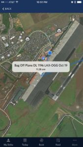 Screenshot of map view on the Fly Delta app (PRNewsFoto/Delta Air Lines)