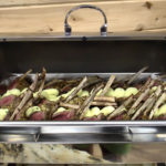 Pistachio-encrusted lamb, chives and goat cheese mashed potatoes, CBI test kitchen.