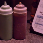 Tomatillo and chili de arbol salsas, Rinconcito Catracho Latin Grill