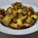 Fried plantains with garlic oil