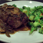 Sirloin steak in Marsala sauce