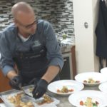 Preparing Northeastern Scallop dish