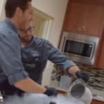 Chef Brian Roland preparing dessert