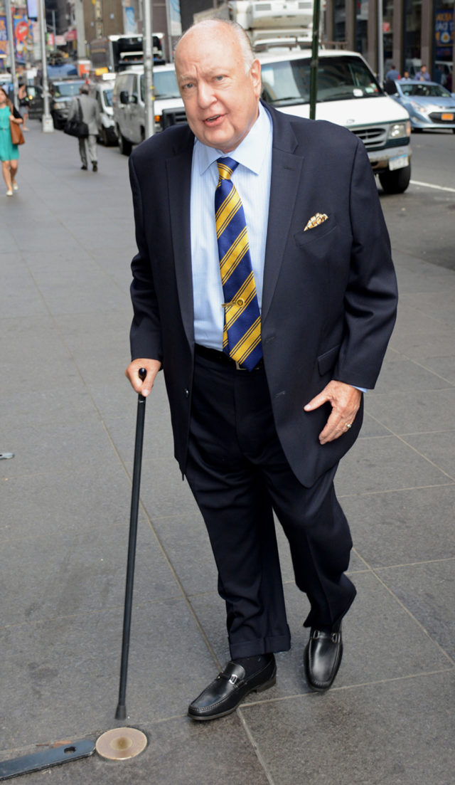 Roger Ailes, president of Fox News enters the Fox & Friends studios in NYC Roger Ailes
