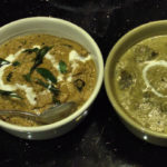 Chicken Chettinad (Left) , Goat Neelagiri khorma (Right)