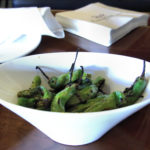Blistered shishito peppers
