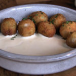 Crispy olives stuffed with wagyu beef