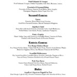 Angelina’s  Prix Fixe Menu