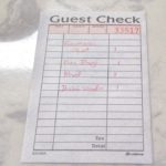 Bill for dinner