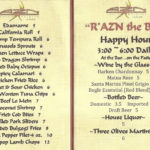 Happy hour menu