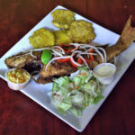 Fried snapper with plantain