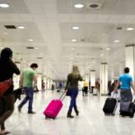 storyblocks/Blurred view of the people walking in the airport.