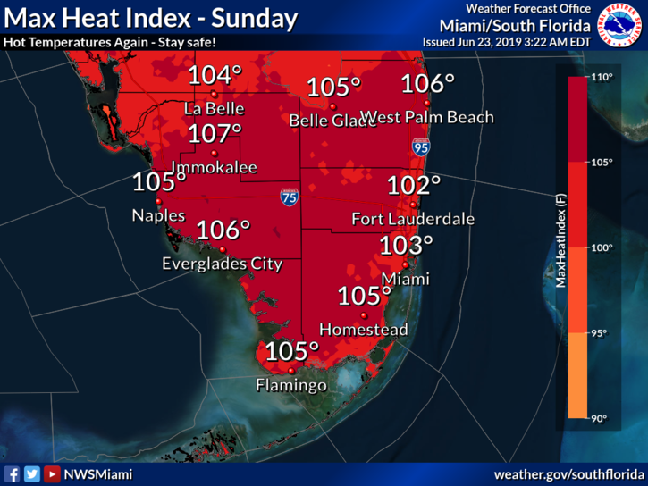 Sunday Will Be Dangerously Hot - South Florida Reporter