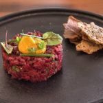 Beet tartar with quinoa crackers