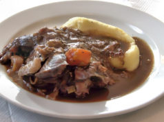 Braised rabbit with mash