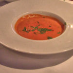 Split portion, tomato dhania bisque
