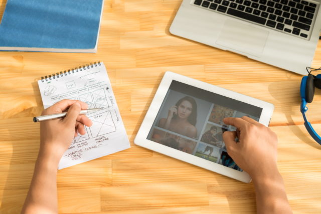 storyblocks/Man working on website design