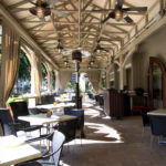 Covered outdoor dining area