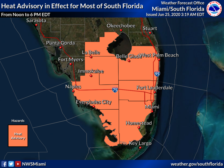 Heat Advisory For Florida Today - South Florida Reporter