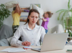 https://www.freepik.com/premium-photo/young-mother-works-home-with-laptop-children-interfere-with-remote-work_7589833.htm