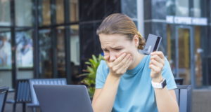 https://www.freepik.com/premium-photo/nervous-horrified-confused-young-woman-stressed-worried-lady-having-problem-with-paying-buying-online-payments-with-credit-blocked-bank-card-looking-screen-monitor-laptop-internet-fraud_7159657.htm#page=1&query=bank%20scam&position=16