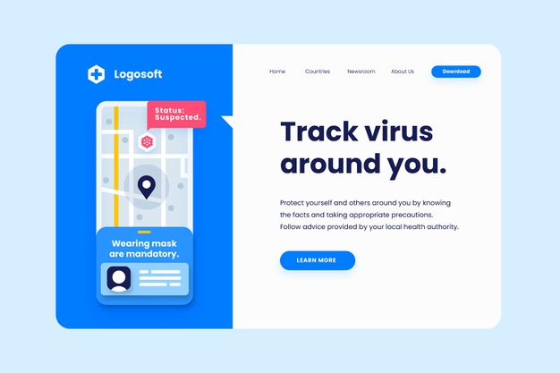 https://www.freepik.com/free-vector/coronavirus-tracking-location-app-landing-page_10183207.htm#page=1&query=covid%20tracking&position=30