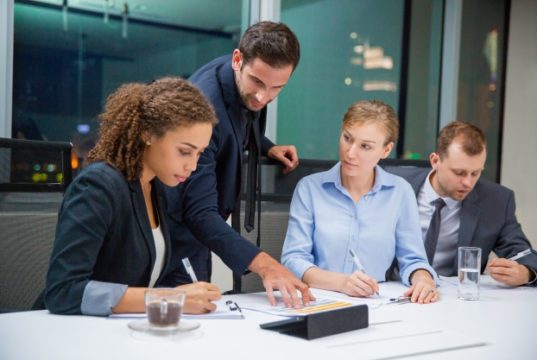 https://www.freepik.com/free-photo/elegant-man-suit-showing-two-partners-paper_983475.htm#page=1&query=manager&position=30