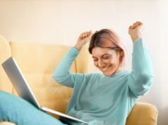 https://www.freepik.com/free-photo/positive-woman-win-prize-internet-try-dancing-chair_10951812.htm