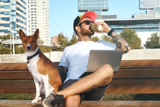 https://www.freepik.com/free-photo/young-man-with-beard-tattoos-laptop-his-knees-is-drinking-coffee-from-paper-cup-his-dog-sits-him_11898889.htm#page=2&query=man+coffee&position=7