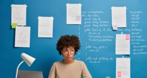 https://www.freepik.com/free-photo/busy-curly-afro-woman-works-from-home-uses-laptop-smartphone-workplace-checks-newsfeed-poses-white-desk-with-folders-notepads_12930520.htm#page=1&query=work%20from%20home&position=7
