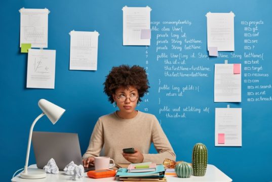 https://www.freepik.com/free-photo/busy-curly-afro-woman-works-from-home-uses-laptop-smartphone-workplace-checks-newsfeed-poses-white-desk-with-folders-notepads_12930520.htm#page=1&query=work%20from%20home&position=7