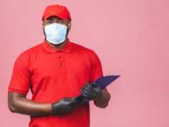https://www.freepik.com/premium-photo/delivery-man-red-cap-blank-t-shirt-uniform-sterile-face-mask-gloves_11822359.htm