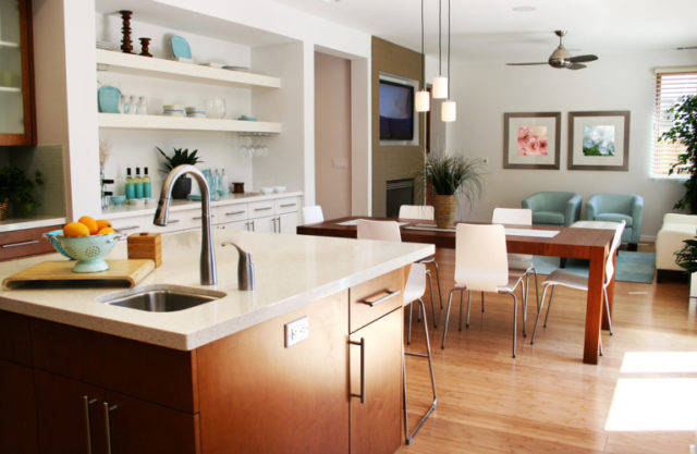 client deposit photo acct Beautiful sunny kitchen, sitting and dining room