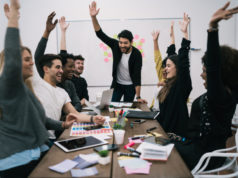 https://www.freepik.com/free-photo/happy-business-team-celebrating-with-raised-up-hands-office-success-winning-concept_10928878.htm#page=1&query=office%20celebration&position=3