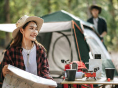https://www.freepik.com/premium-photo/selective-focus-pretty-woman-sitting-chair-front-camping-tent-checking-direction-paper-map-handsome-boyfriend-pitching-tent-her-they-happy-camping-forest-vacation_16307626.htm?query=camping%20gear
