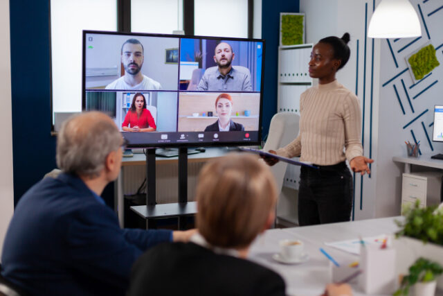 black-manager-woman-talking-with-remotely-colleagues-video-call-tv-screen-presenting-new-business-partners https://www.freepik.com/free-photo/black-manager-woman-talking-with-remotely-colleagues-video-call-tv-screen-presenting-new-business-partners_16095079.htm#page=1&query=business%20tv&position=39&from_view=search